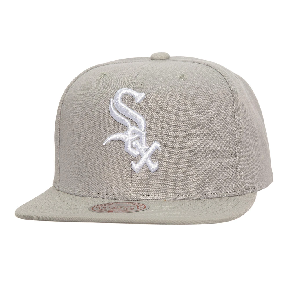 Casquette Snapback Chicago White Sox grise Mitchell & Ness pour homme