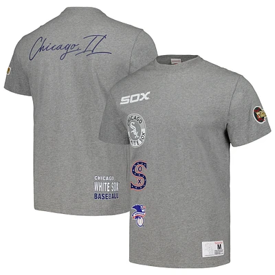 Men's Mitchell & Ness Heather Gray Chicago White Sox Cooperstown Collection City T-Shirt