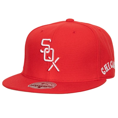 Casquette ajustée pour homme Mitchell & Ness Red/ Chicago White Sox Bases Loaded