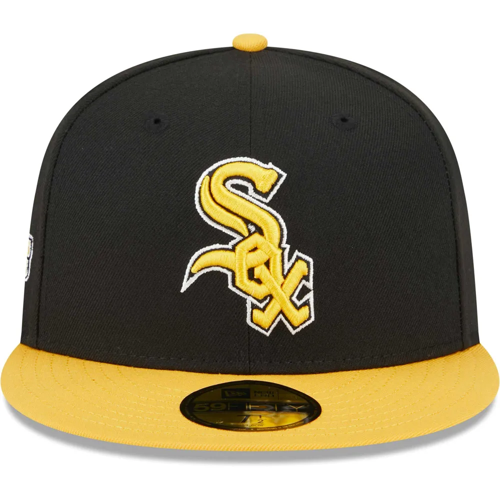 Casquette ajustée 59FIFTY Chicago White Sox New Era pour homme, noir/doré