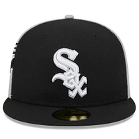 Men's New Era Black/Gray Chicago White Sox Gameday Sideswipe 59FIFTY Fitted Hat