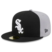 Men's New Era Black/Gray Chicago White Sox Gameday Sideswipe 59FIFTY Fitted Hat