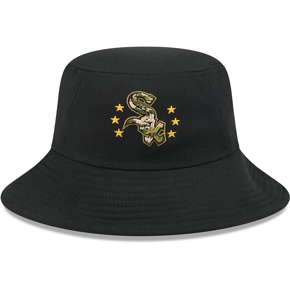 Men's New Era  Black Chicago White Sox 2024 Armed Forces Day Bucket Hat