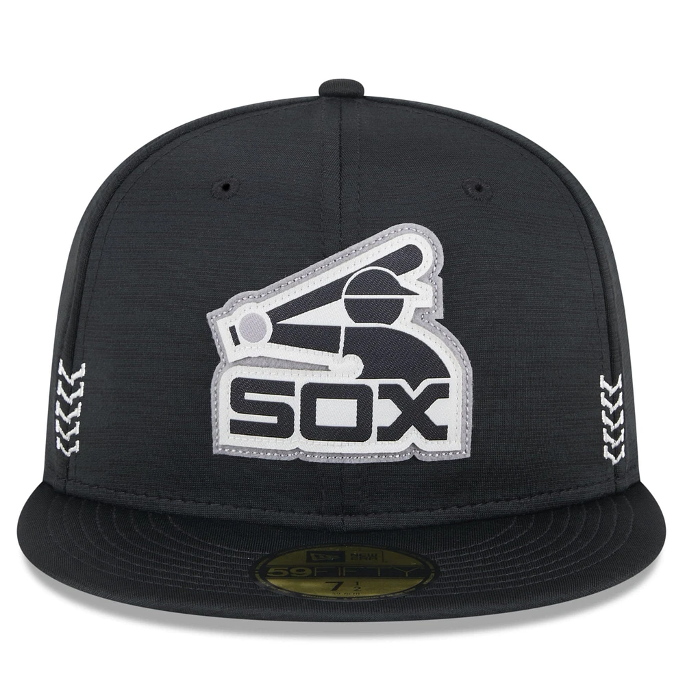 Men's New Era Black Chicago White Sox 2024 Clubhouse 59FIFTY Fitted Hat