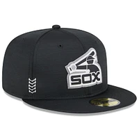 Men's New Era Black Chicago White Sox 2024 Clubhouse 59FIFTY Fitted Hat