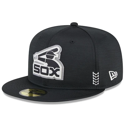 Casquette ajustée New Era noire des Chicago White Sox 2024 Clubhouse 59FIFTY pour hommes