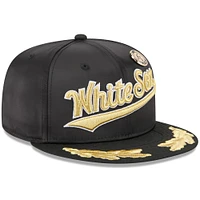 Men's New Era  Black Chicago White Sox 2025 59FIFTY Day Gold Leaf Fitted Hat