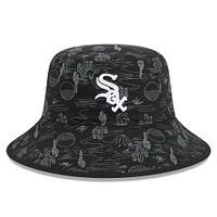 Men's New Era  Black Chicago White Sox 2025 Spring Training All Over Print Bucket Hat