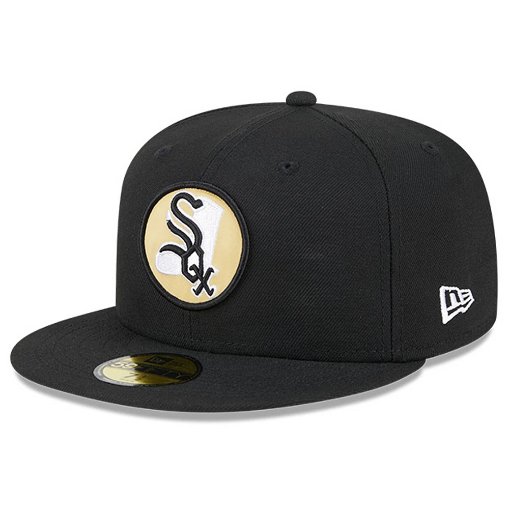 Men's New Era Black Chicago White Sox 59FIFTY Day Team Pop Fitted Hat