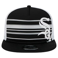 Men's New Era  Black Chicago White Sox 9FIFTY A-Frame Trucker Snapback Hat