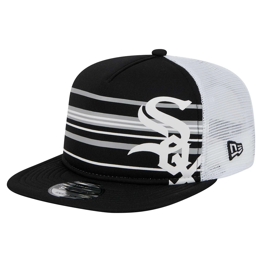 Casquette snapback A-Frame Trucker 9FIFTY Chicago White Sox noire New Era pour homme