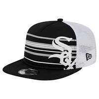 Men's New Era  Black Chicago White Sox 9FIFTY A-Frame Trucker Snapback Hat