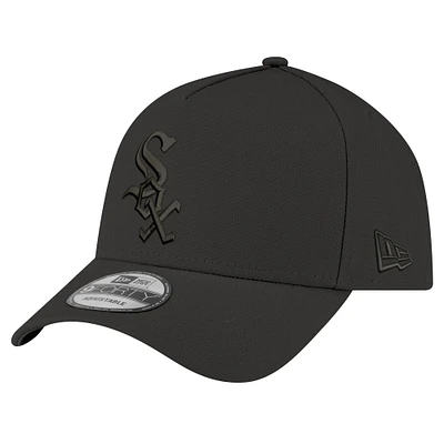 Casquette réglable noire Chicago White Sox A-Frame 9FORTY New Era pour hommes