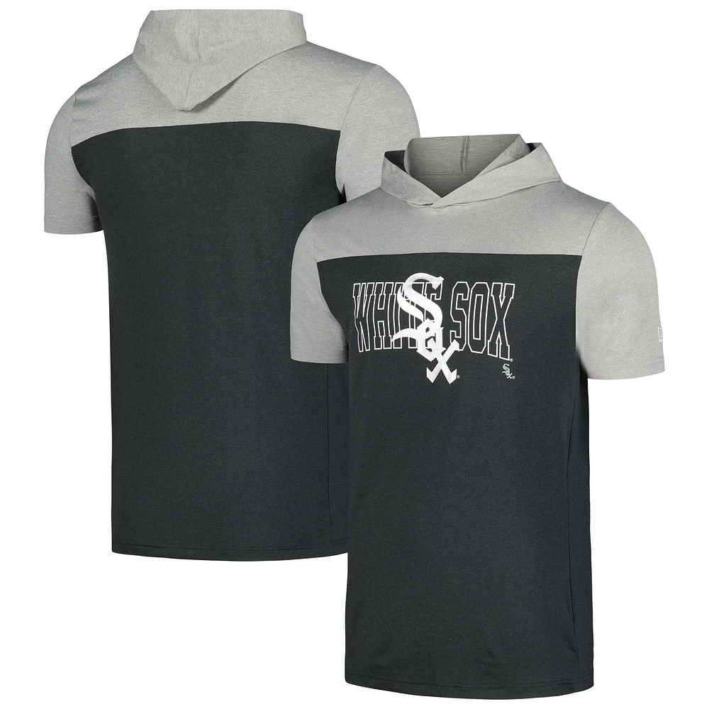 T-shirt à capuche noir brossé Active Chicago White Sox New Era pour hommes