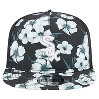 Men's New Era Black Chicago White Sox Adventure Pattern Golfer Trucker Snapback Hat