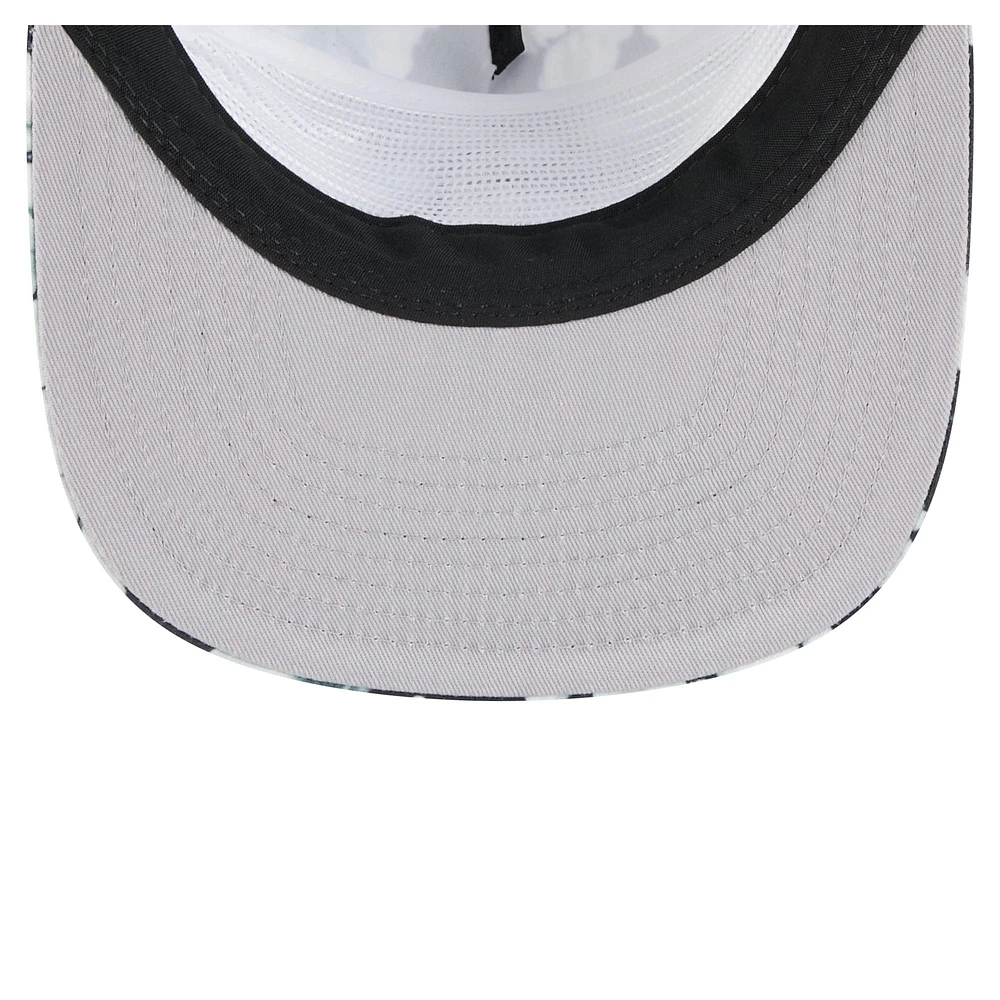 Men's New Era Black Chicago White Sox Adventure Pattern Golfer Trucker Snapback Hat