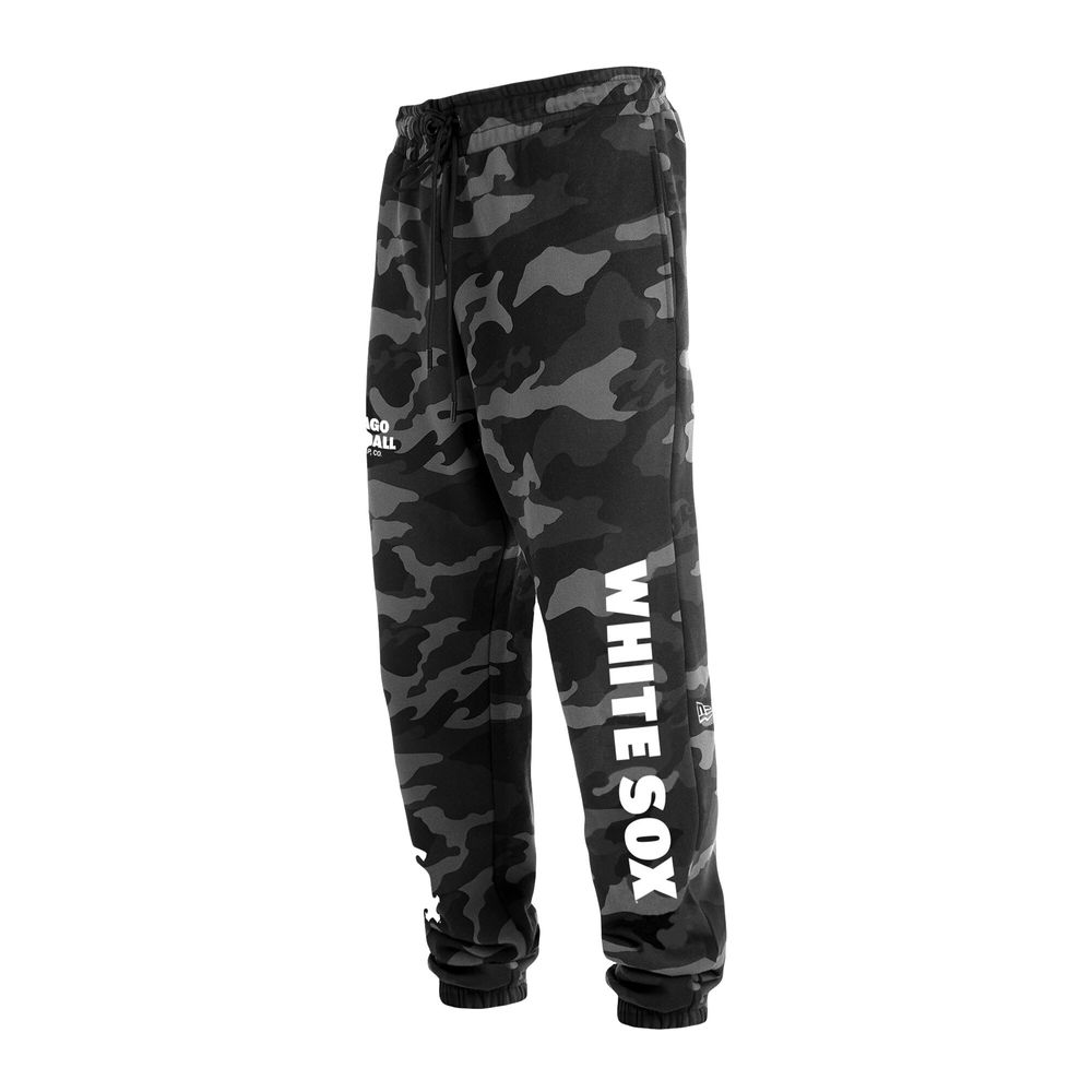 Men's New Era Black Chicago White Sox Camo Jogger Pants