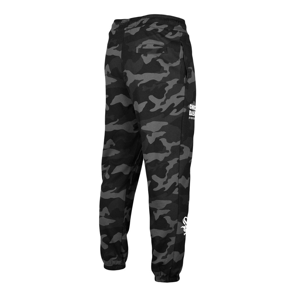 Men's New Era Black Chicago White Sox Camo Jogger Pants