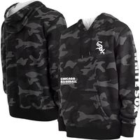 Men's New Era Black Chicago White Sox Camo Pullover Hoodie