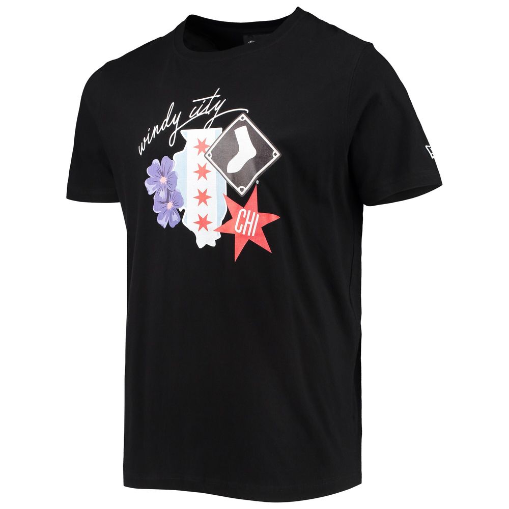 Men's New Era Black Chicago White Sox City Cluster T-Shirt