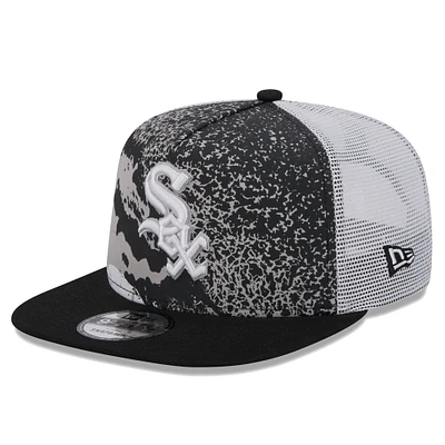 Casquette Snapback 9FIFTY Chicago White Sox Court Sport New Era pour homme, noire