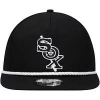 Casquette snapback de golfeur Chicago White Sox New Era noire pour hommes