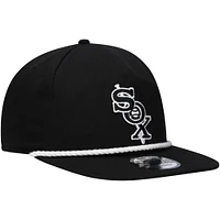 Casquette snapback de golfeur Chicago White Sox New Era noire pour hommes