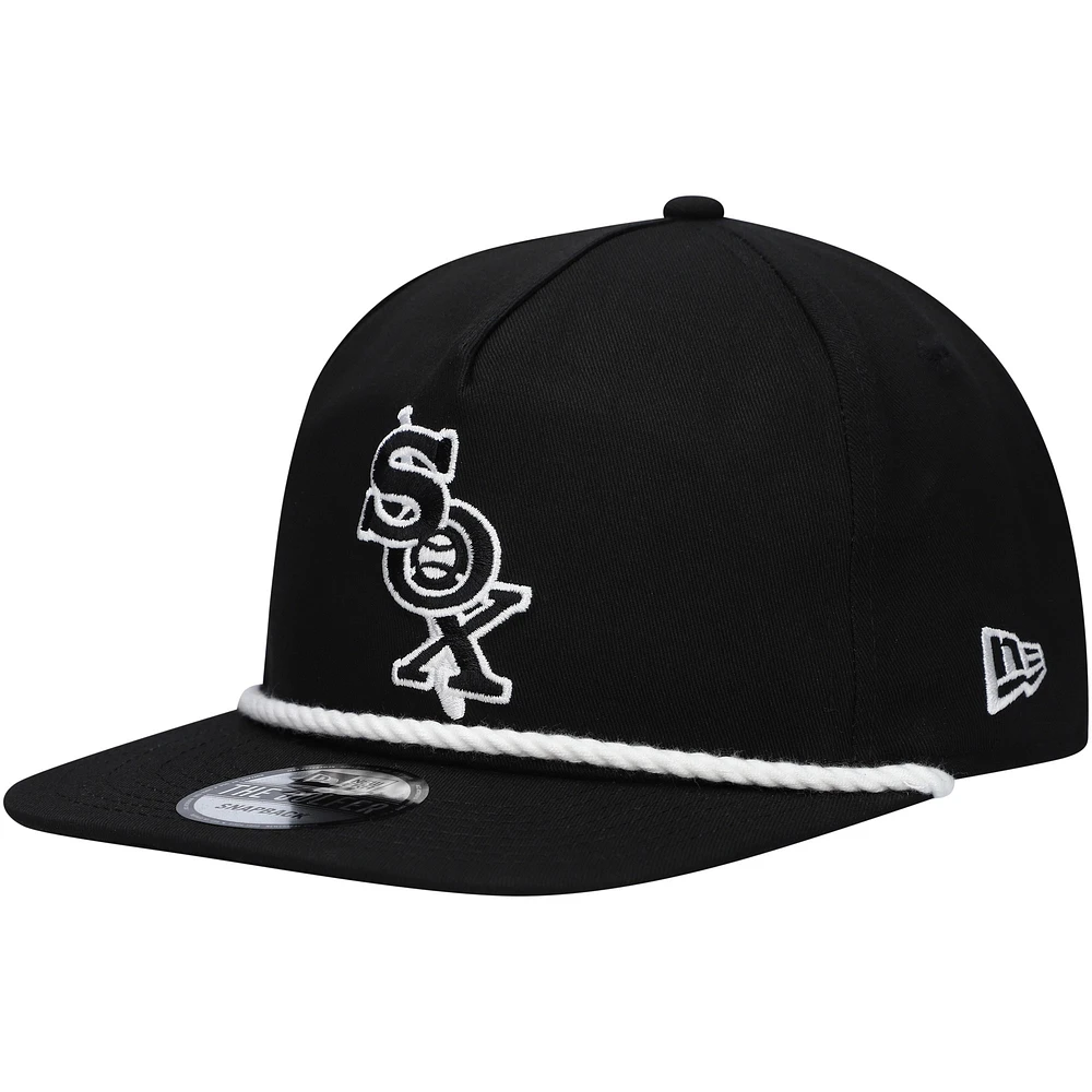 Casquette snapback de golfeur Chicago White Sox New Era noire pour hommes