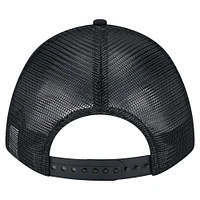 Men's New Era Black Chicago White Sox Gradient 9FORTY A-Frame M-Crown Trucker Adjustable Hat
