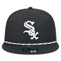 Men's New Era  Black Chicago White Sox Laser Cut 9FIFTY Snapback Hat