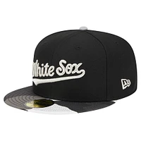 Men's New Era Black Chicago White Sox Metallic Camo 59FIFTY Fitted Hat