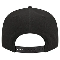 Casquette Snapback 9FIFTY noire avec logo métallique des Chicago White Sox New Era pour hommes