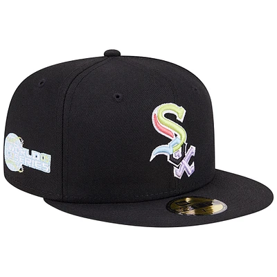 Casquette ajustée 59FIFTY Black Chicago White Sox New Era pour homme