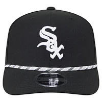 Men's New Era Black Chicago White Sox Multi-Rope 9SEVENTY Stretch-Snap Hat