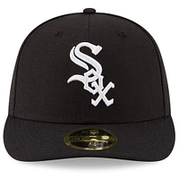 Casquette ajustée 59FIFTY à profil bas du Temple de la renommée baseball national des White Sox Chicago New Era pour hommes, noire