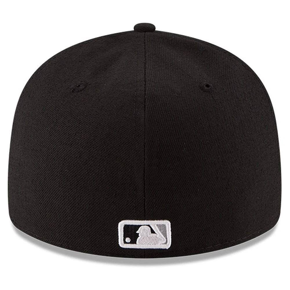 Casquette ajustée 59FIFTY à profil bas du Temple de la renommée baseball national des White Sox Chicago New Era pour hommes, noire