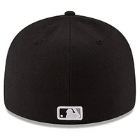 Casquette ajustée 59FIFTY à profil bas du Temple de la renommée baseball national des White Sox Chicago New Era pour hommes, noire