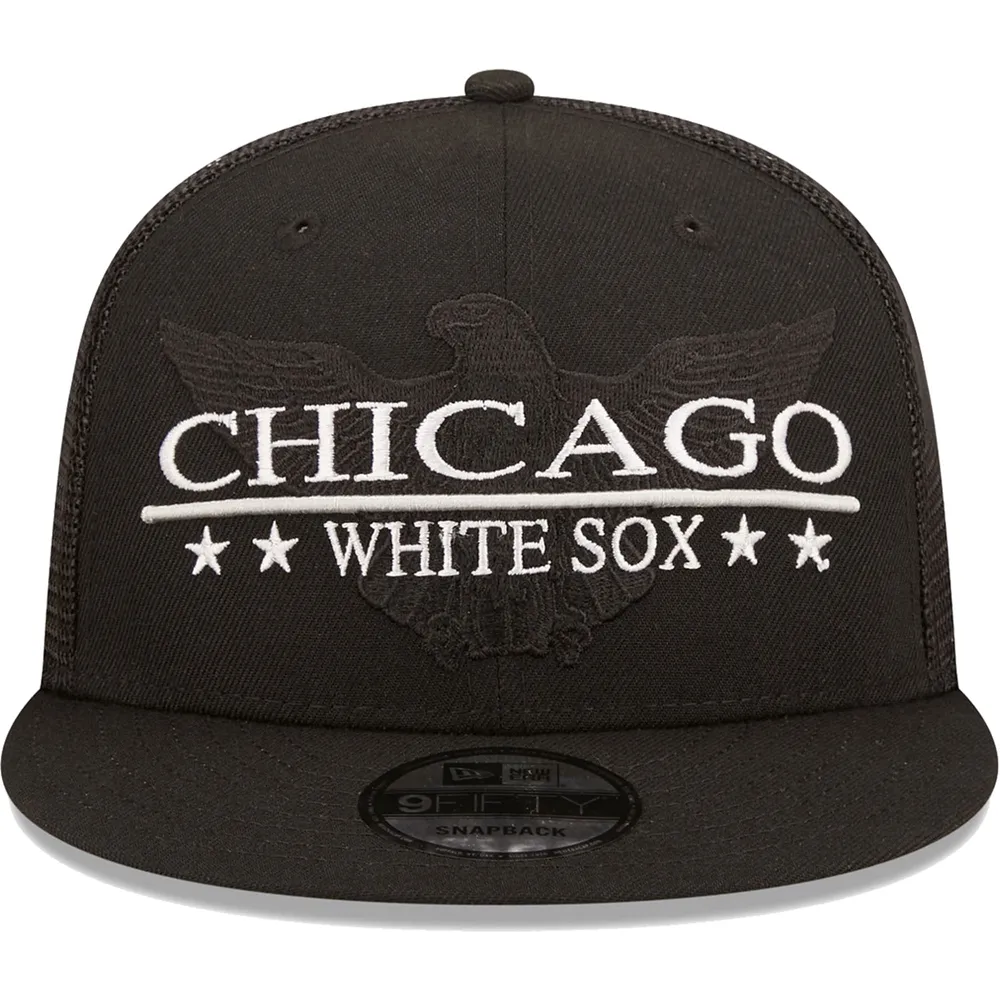 Casquette New Era Chicago White Sox Patriot Trucker 9FIFTY Snapback pour homme