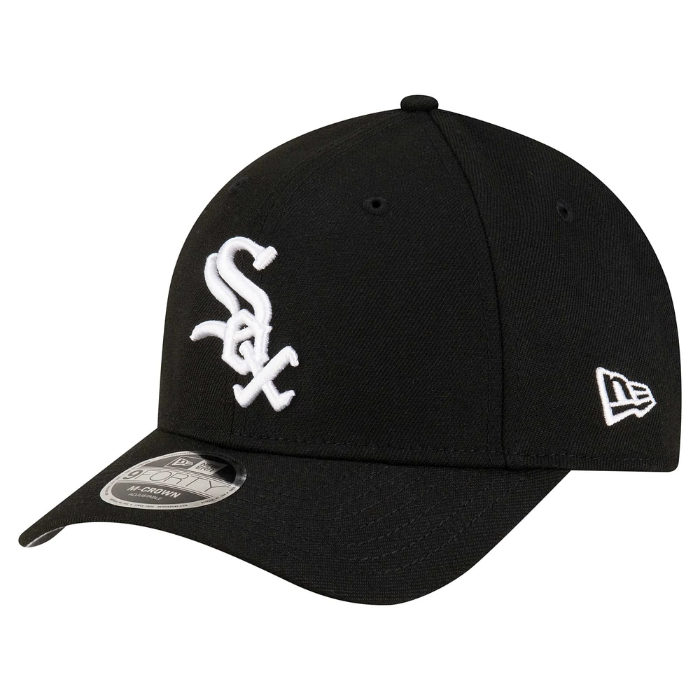 Men's New Era  Black Chicago White Sox Player Replica 9FORTY Adjustable Hat