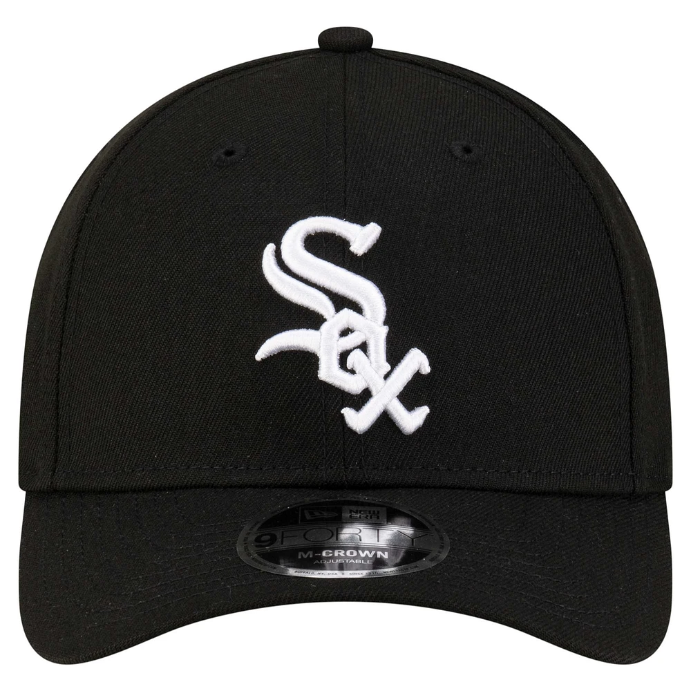 Men's New Era  Black Chicago White Sox Player Replica 9FORTY Adjustable Hat