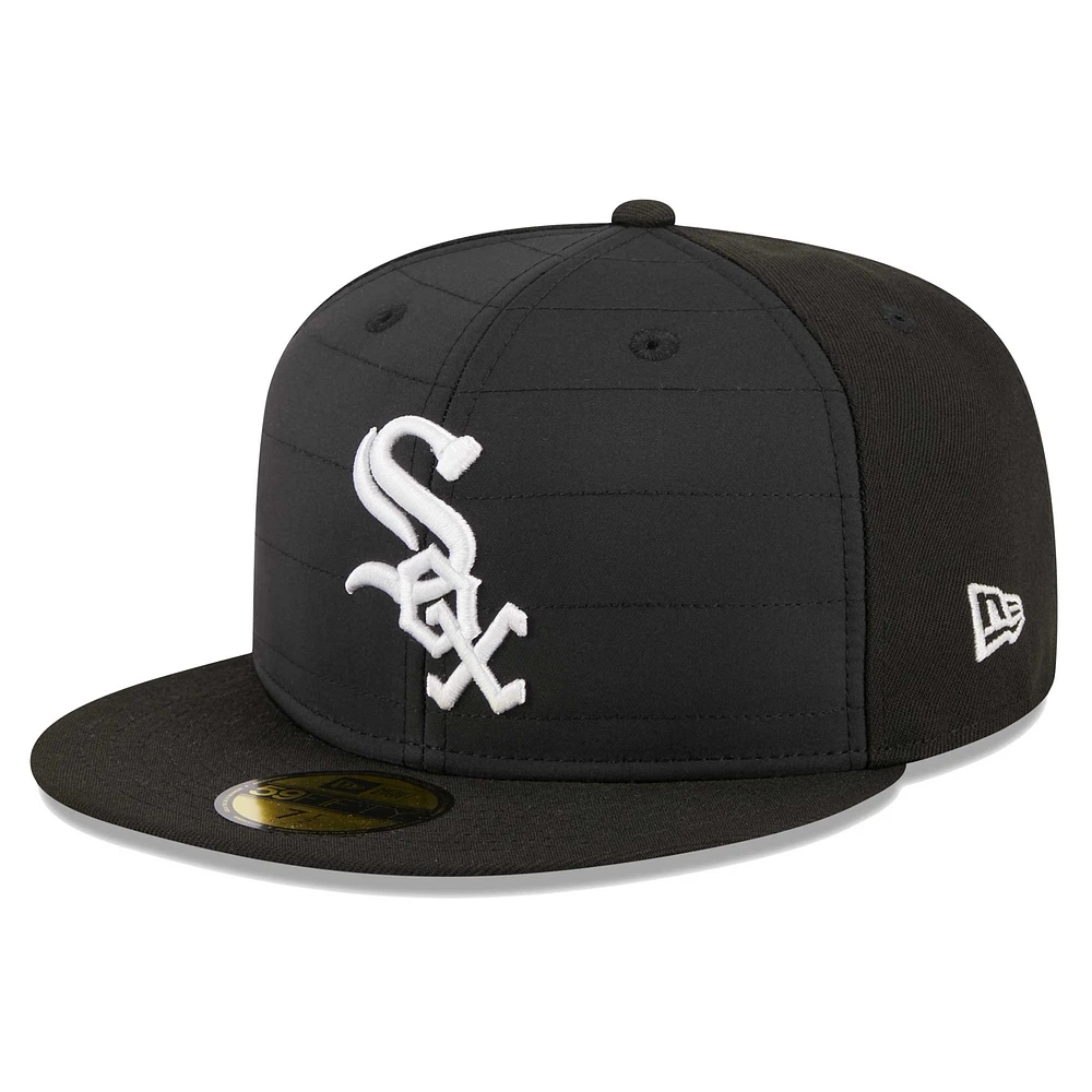 Men's New Era Black Chicago White Sox Quilt 59FIFTY Fitted Hat