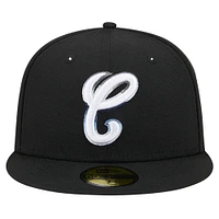 Casquette ajustée 59FIFTY Chicago White Sox Raceway New Era pour hommes, noire