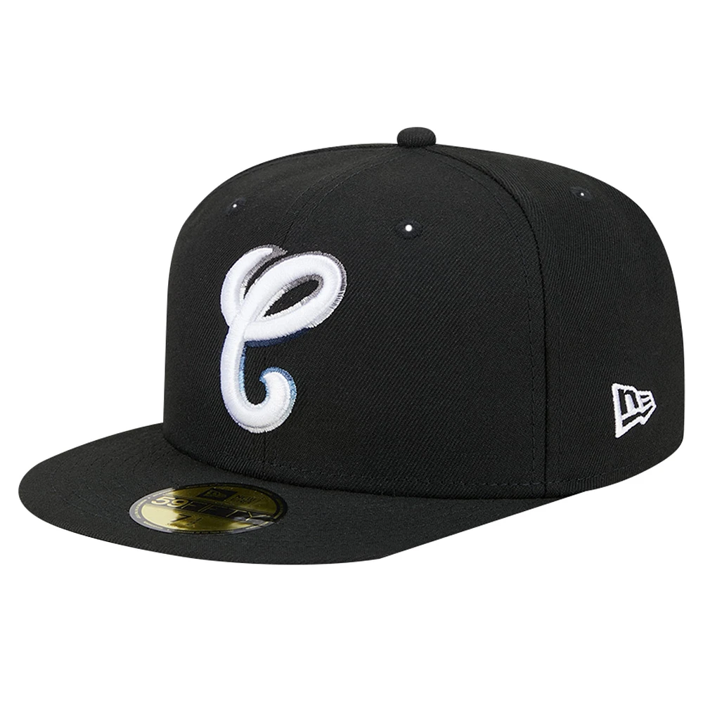 Casquette ajustée 59FIFTY Chicago White Sox Raceway New Era pour hommes, noire