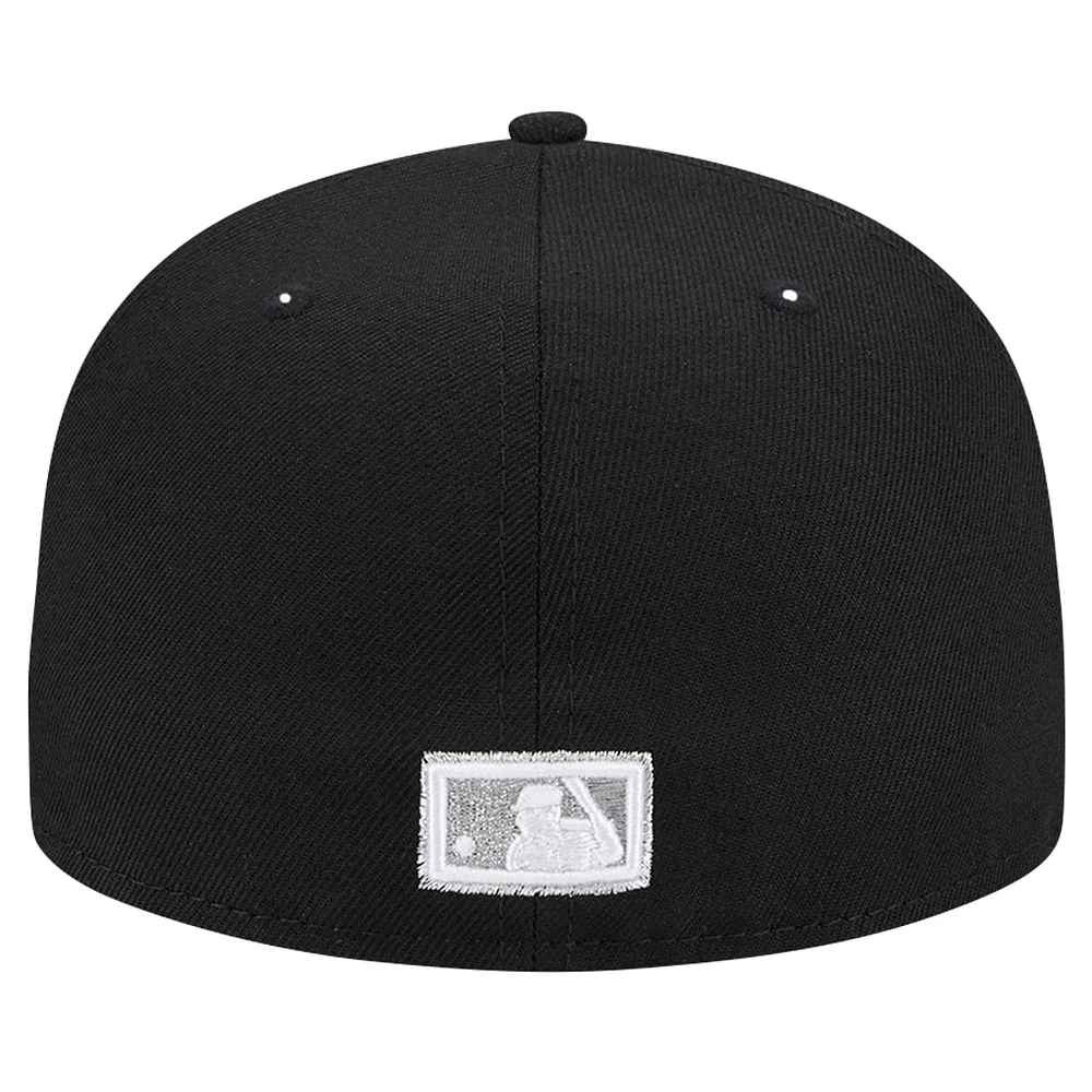 Casquette ajustée 59FIFTY Chicago White Sox Raceway New Era pour hommes, noire