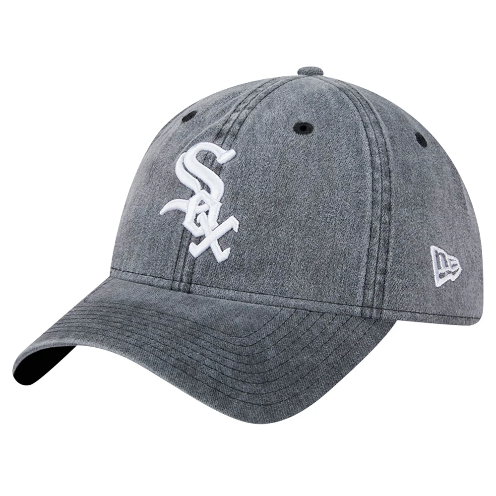 Men's New Era Black Chicago White Sox Rugged Team 9TWENTY Adjustable Hat