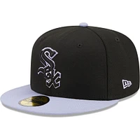 Men's New Era  Black Chicago White Sox Side Patch 59FIFTY Fitted Hat