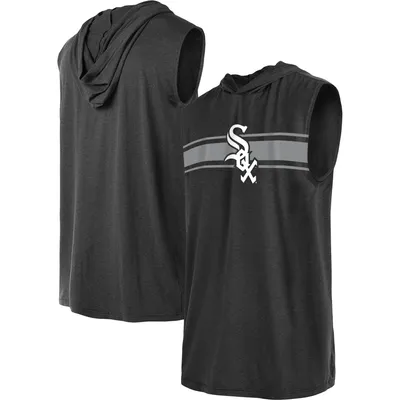 Chicago White Sox New Era Sleeveless Pullover Hoodie - Black