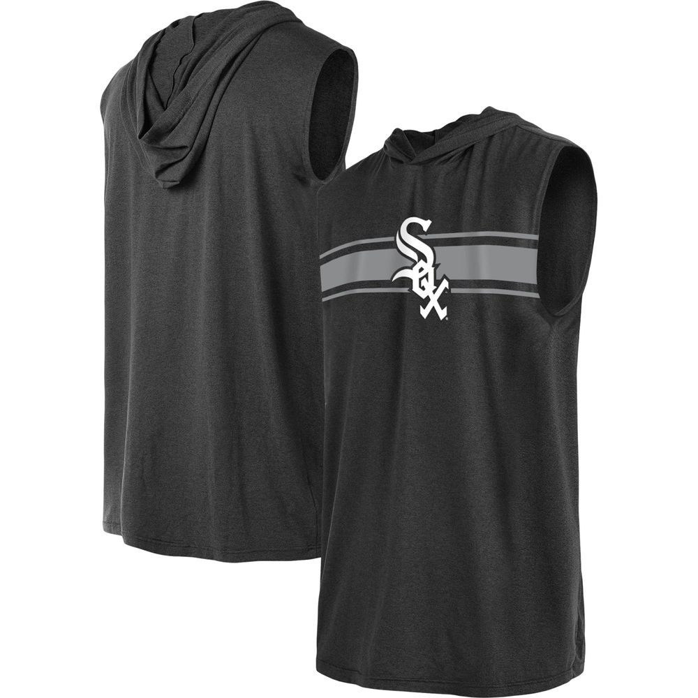 New Era Men's New Era Black Chicago White Sox Sleeveless Pullover Hoodie