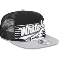 Casquette snapback de camionneur Speed ​​Golfer New Era pour hommes, noire, Chicago White Sox