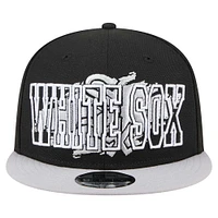 Men's New Era Black Chicago White Sox Splatter 9FIFTY Snapback Hat